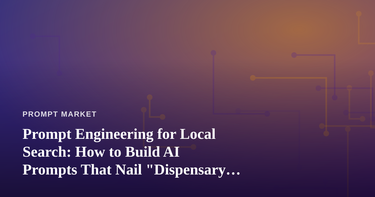 Prompt Engineering for Local Search: How to Build AI Prompts That Nail “Dispensary Near Me” Queries