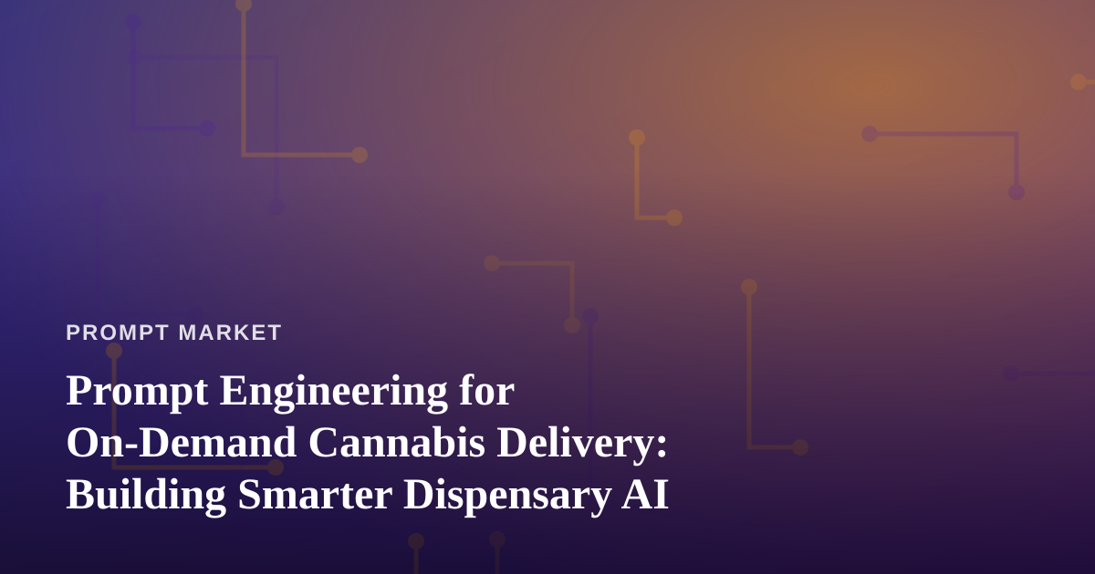 Prompt Engineering for On-Demand Cannabis Delivery: Building Smarter Dispensary AI