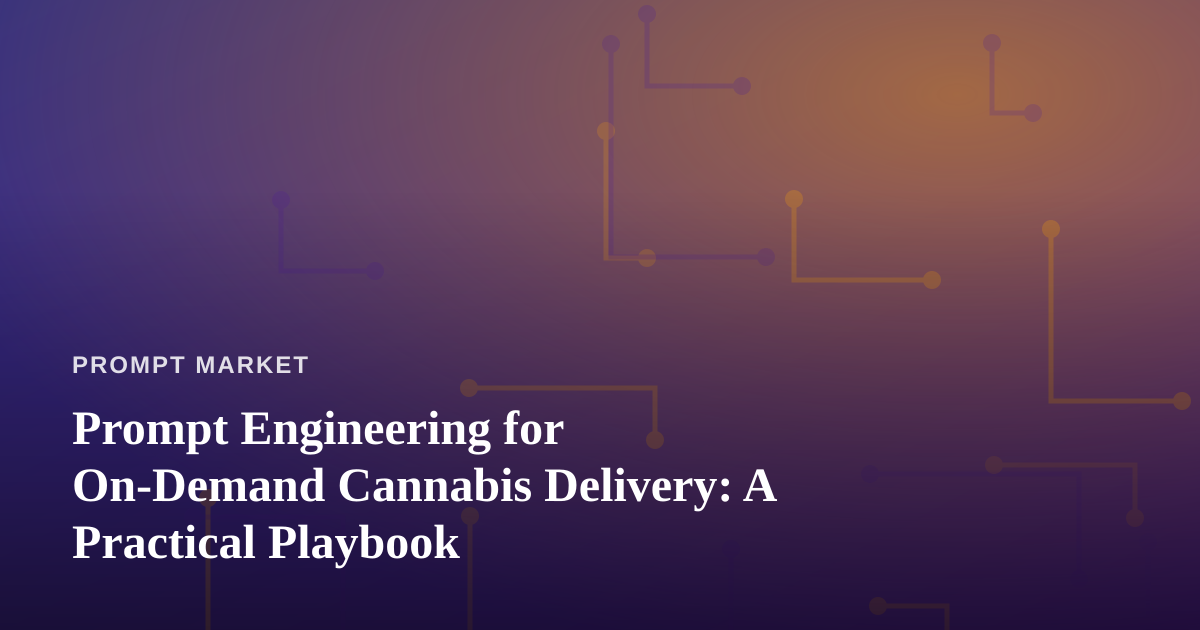 Prompt Engineering for On-Demand Cannabis Delivery: A Practical Playbook