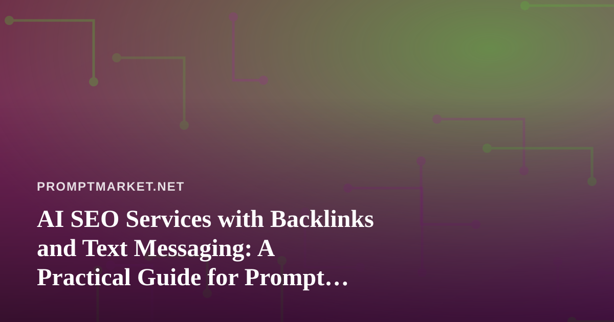 AI SEO Services with Backlinks and Text Messaging: A Practical Guide for Prompt Marketplaces