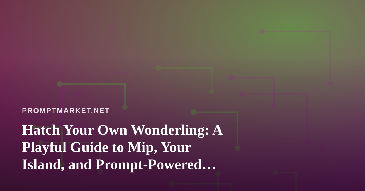 Hatch Your Own Wonderling: A Playful Guide to Mip, Your Island, and Prompt-Powered Ideas