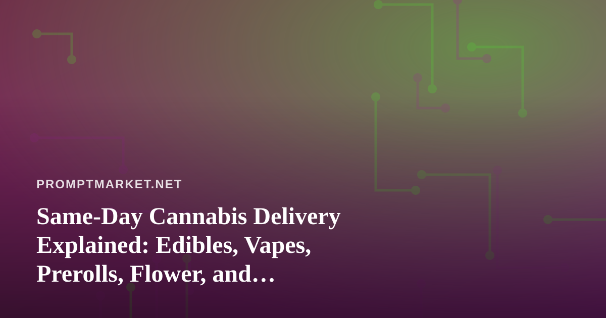Same-Day Cannabis Delivery Explained: Edibles, Vapes, Prerolls, Flower, and Concentrates