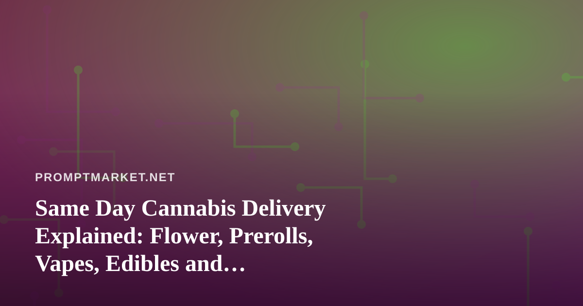 Same Day Cannabis Delivery Explained: Flower, Prerolls, Vapes, Edibles and Concentrates