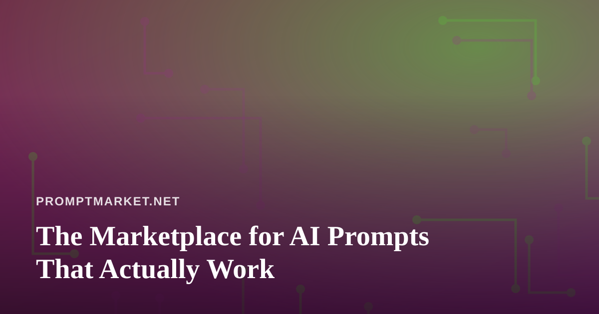 The Marketplace for AI Prompts That Actually Work