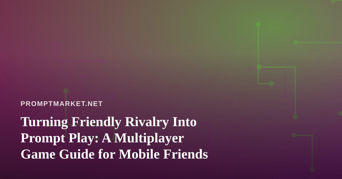 Turning Friendly Rivalry Into Prompt Play: A Multiplayer Game Guide for Mobile Friends