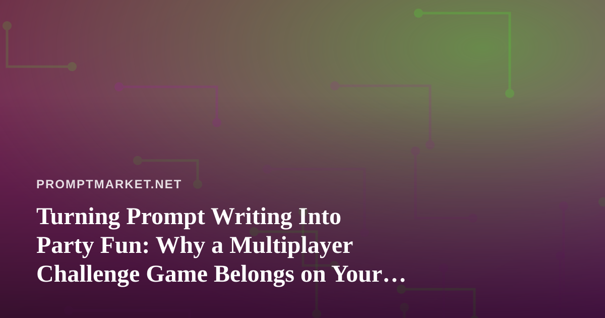 Turning Prompt Writing Into Party Fun: Why a Multiplayer Challenge Game Belongs on Your Phone