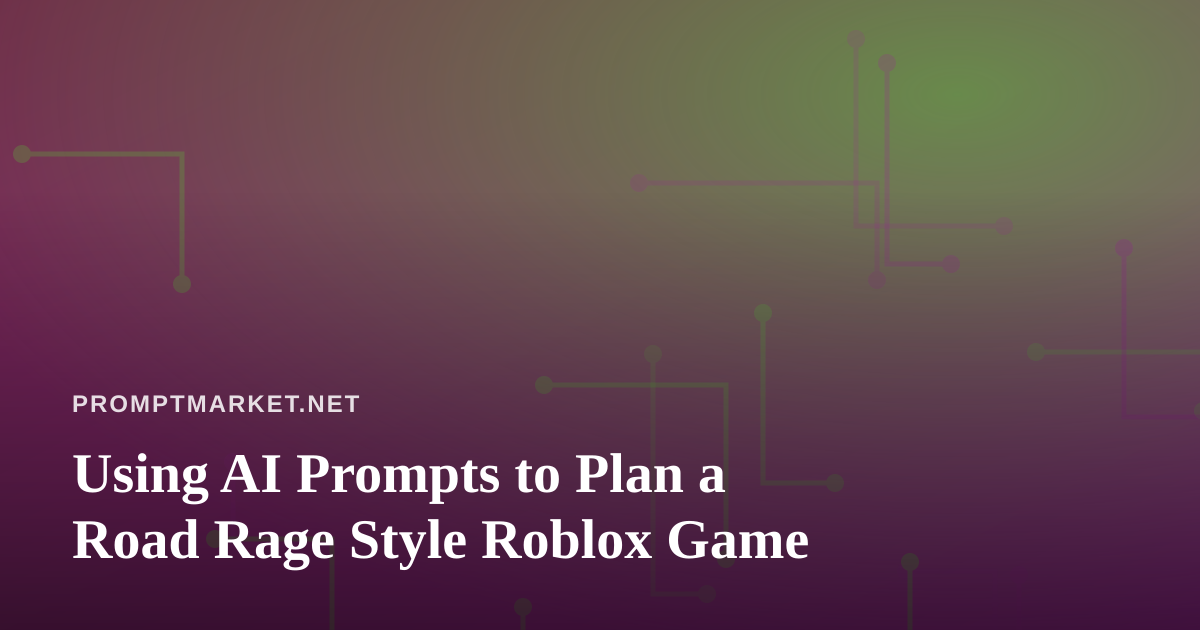 Using AI Prompts to Plan a Road Rage Style Roblox Game